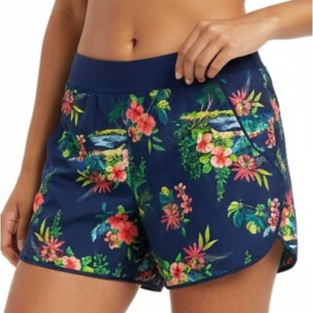 NWOT Lands' End Women's 5" Quick Dry Elastic Waist Board Shorts with Panty